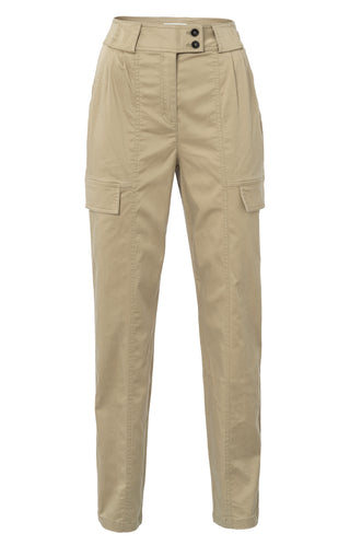 High Waist Safari Cargo Trousers w Tapered