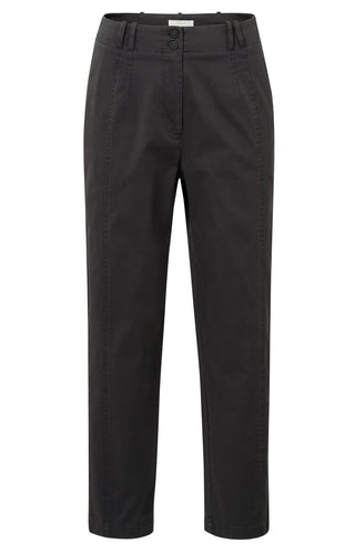 Cotton Phantom Woven High Waist Trousers w Straight Leg