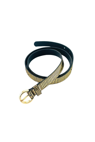 Marie Spark Black Gold Tin Belt