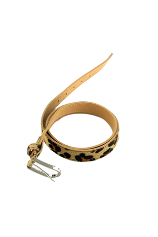 Con Fibbia Leopard Belt