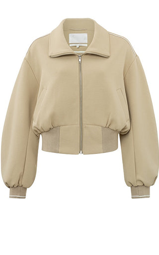 Jersey Structured Cropped Jacket