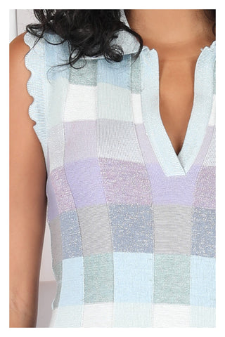 Avayah Knitted Cadet Blue Dress