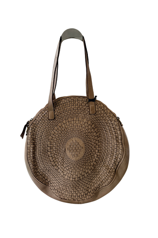 Maxi Round Beige Vintage Bag
