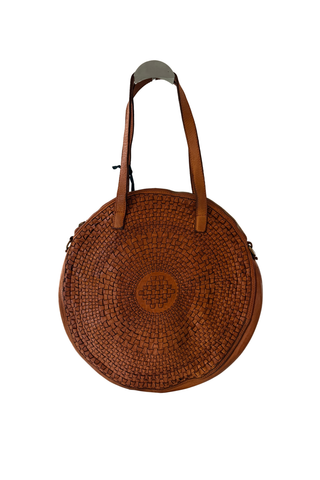 Maxi Round Cognac Vintage Bag