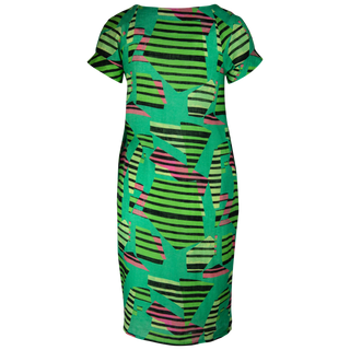 Karen Cocoon Green Abs Leaf Dress