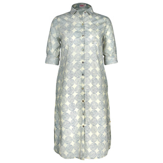 Jilly Midi Shirt Dress Spotty Dotty 100% Cotton