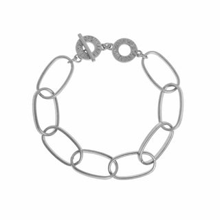 Power bracelet matt silverplated