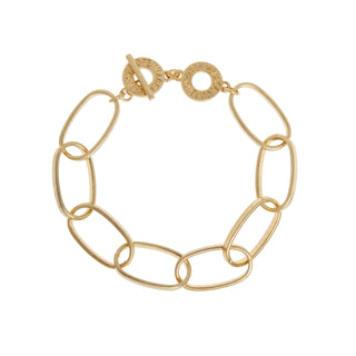 Power bracelet matt gold plated