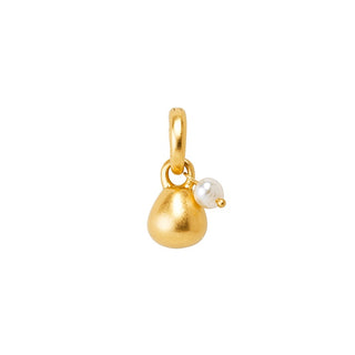 Ball charm matt gold plated cc