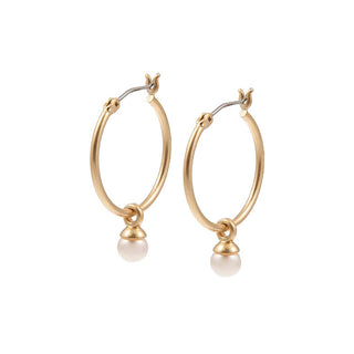 Be a Star Earrings Freshwater pearl matt gold – 2 CM