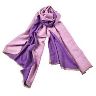 T545 Reversible Purple/Light Pink Shawl