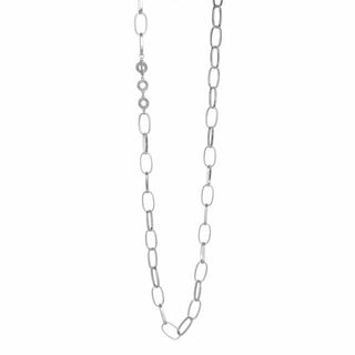 Power necklace matt silver plated – 96 CM
