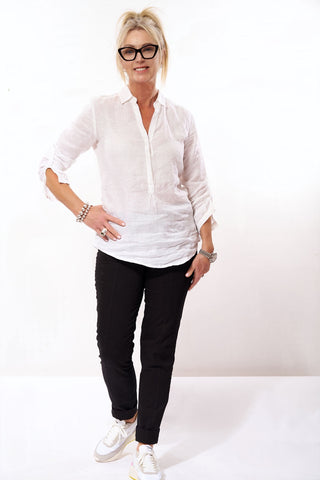 Ella White Tab Shirt