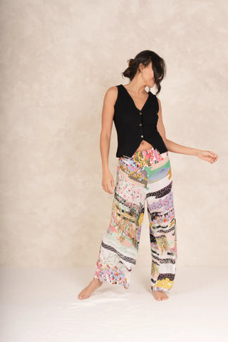 Spring White Palazzo Pant