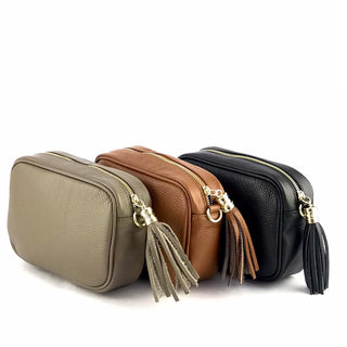 Paris Taupe Classic Leather Bag