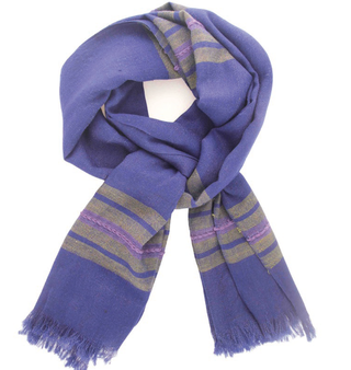Himalayan pashmina 85x200 shawl blu