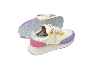 Master Purple Haze, Mineral Yellow and Slate Rose suede Trainer