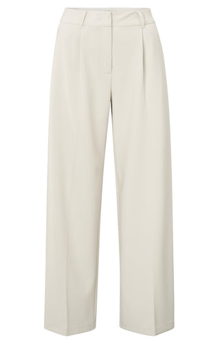 Woven Soft Grey Wide Leg Trousers