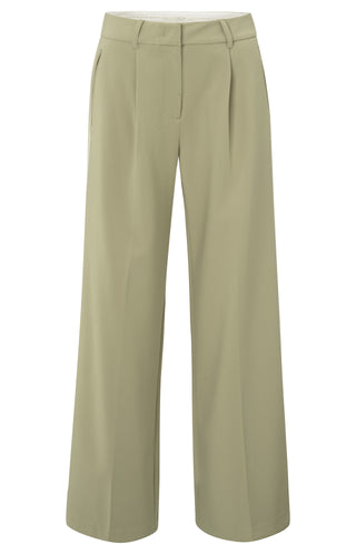 Woven Soft Green Wide Leg Trousers