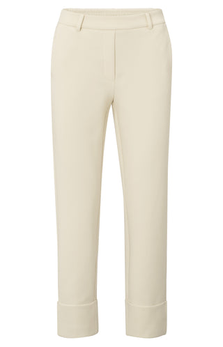 Jersey Tailored S Sand Trousers w Turn Up
