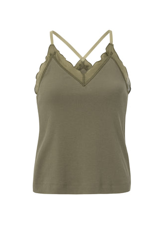 Gerry Singlet Stone Gray w Woven Details