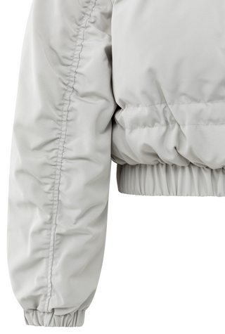 Cloud Grey Crop Jacket w Detachable Slv