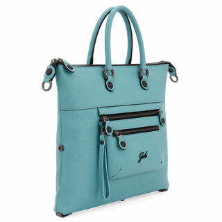 Lavinia+Md Bull Blk Leather Turq