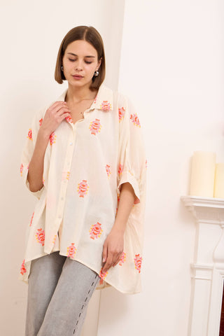 Malini Aztec Shirt Cream