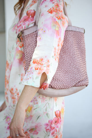 Olivia Midi Dress Bow 100% Linen