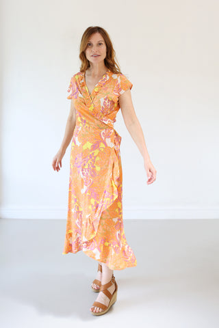 Daniella Wrap Dress Cannes 100% Viscose
