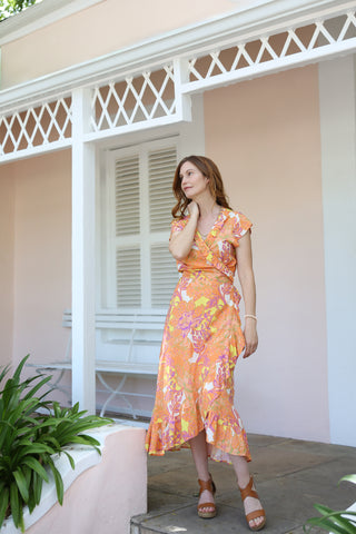 Daniella Wrap Dress Cannes 100% Viscose