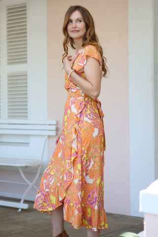 Daniella Wrap Dress Cannes 100% Viscose