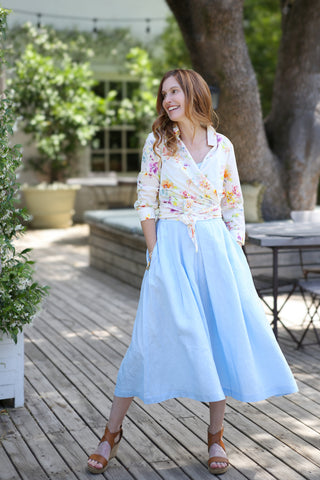 The Maggie Wrap Shirt Bavent 100% Cotton