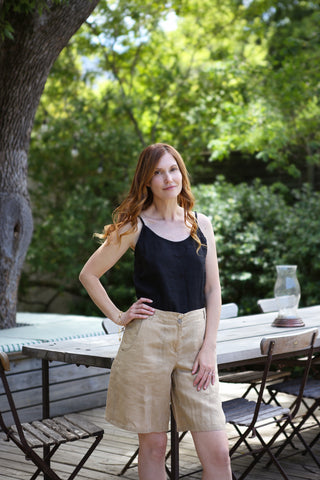 Bea Cami Slate 100% Linen