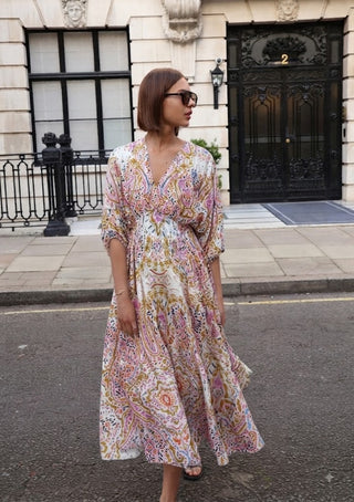 Ashley Ruched Maxi Dress Paisley
