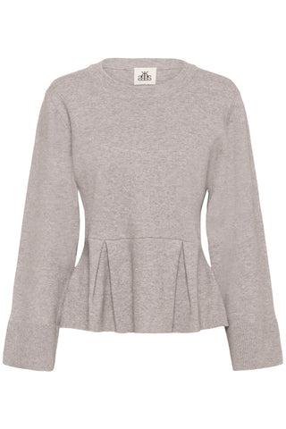 Elvina Light Grey Melange Pullover