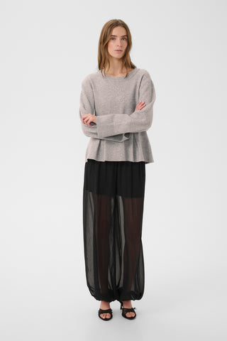 Elvina Light Grey Melange Pullover