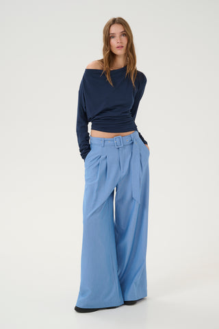 VistaMW Waterfall Dark Sapphire Blue Blouse