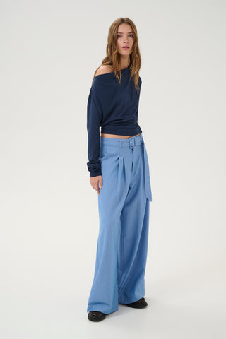 VistaMW Waterfall Dark Sapphire Blue Blouse
