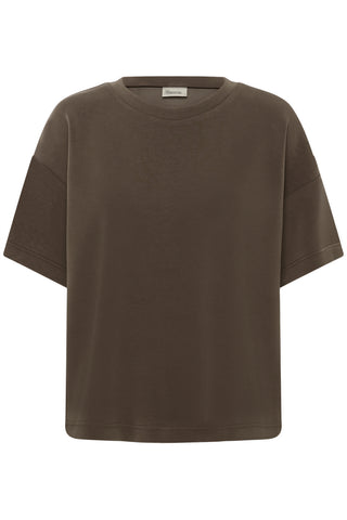 Helle Emb Boxy Tee Black