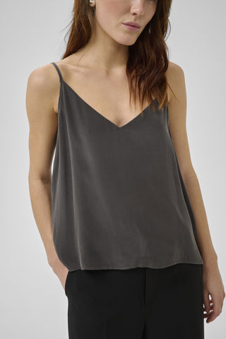 Silk Dark Shadow Strap Top