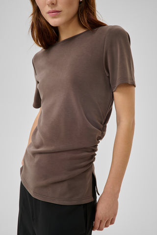 Helle Major Brown Asymmetric Tee