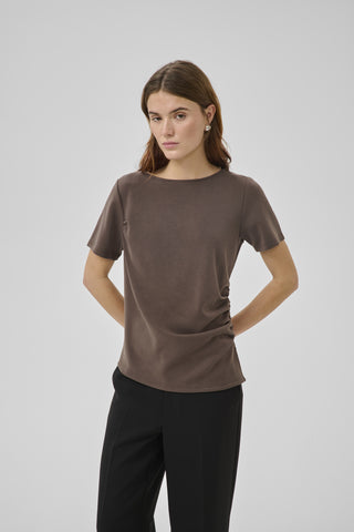 Helle Major Brown Asymmetric Tee
