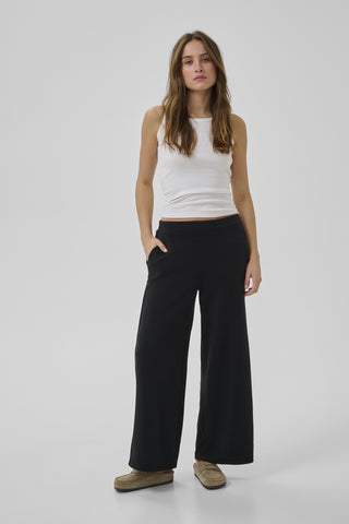 Helle Black Long Wide Pants