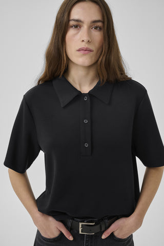 Helle Black Polo Tee
