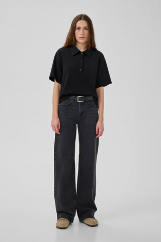 Helle Black Polo Tee