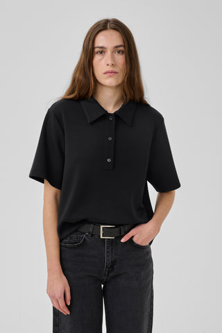 Helle Black Polo Tee