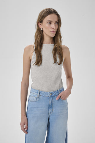 Mandy Light Grey Melange Top 2,0