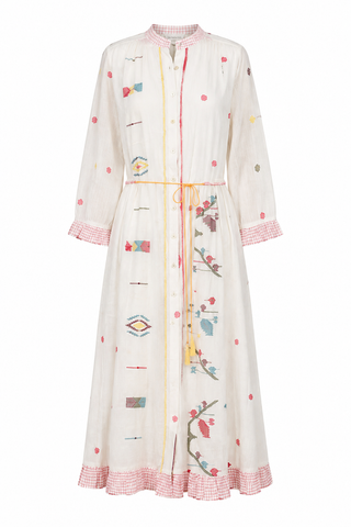 Kelesy Handwoven Shirt Dress
