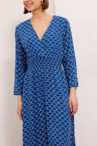 Rachel Wrap Midi Dress Marine
